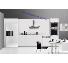 High gloss white UV kitchen cabinet design modern design