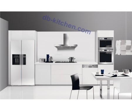 High gloss white UV kitchen cabinet design modern design